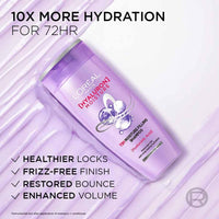L’Oréal Paris Moisture Filling Shampoo, With Hyaluronic Acid, For Dry & Dehydrated Hair, Adds Shine & Bounce, Hyaluron Moisture 72H, 340Ml