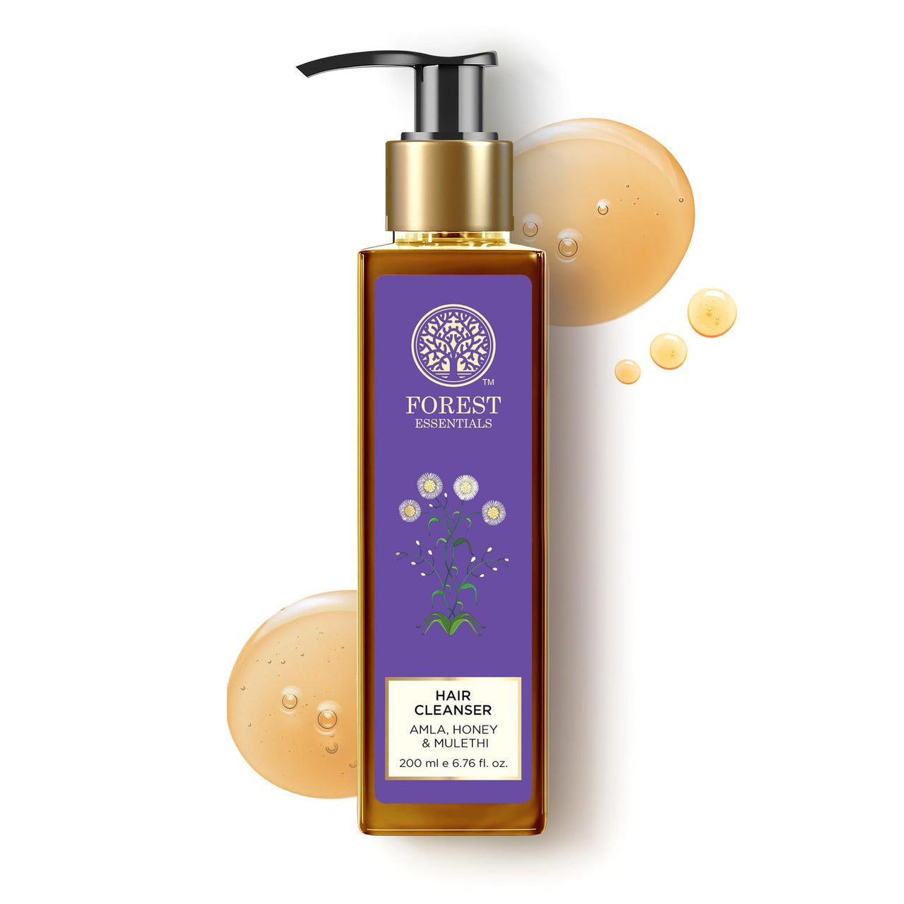 Forest Essentials Hair Cleanser Amla Honey & Mulethi | Ayurvedic Natural Shampoo | For Dull Dry Hair | Controls Hair Thinning & Breakage | Sulphate & Paraben Free, 1 Count