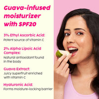 PLIX - THE PLANT FIX Guava Glow Smoothie Moisturizer For Brighter Skin (50g) | With Vitamin C & ALA | Face Cream For Even-tone Skin, Promotes Hydration | For Men & Women