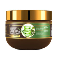 Khadi Natural Neem & Aloe Vera Hair Mask | Repaires Damage Hair | Mask for Dry Hair | Paraben, Silicone & Sulphate Free | Suitable for All Hair Types | Powdered Botanics| 200 gm