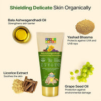 Herby Angel Natural Kids Sunscreen for Babies & Kids - SPF 35, PA++ | Lotion for Body & Face | Broad Spectrum UVA & UVB Protection - Non-Greasy (50ml)