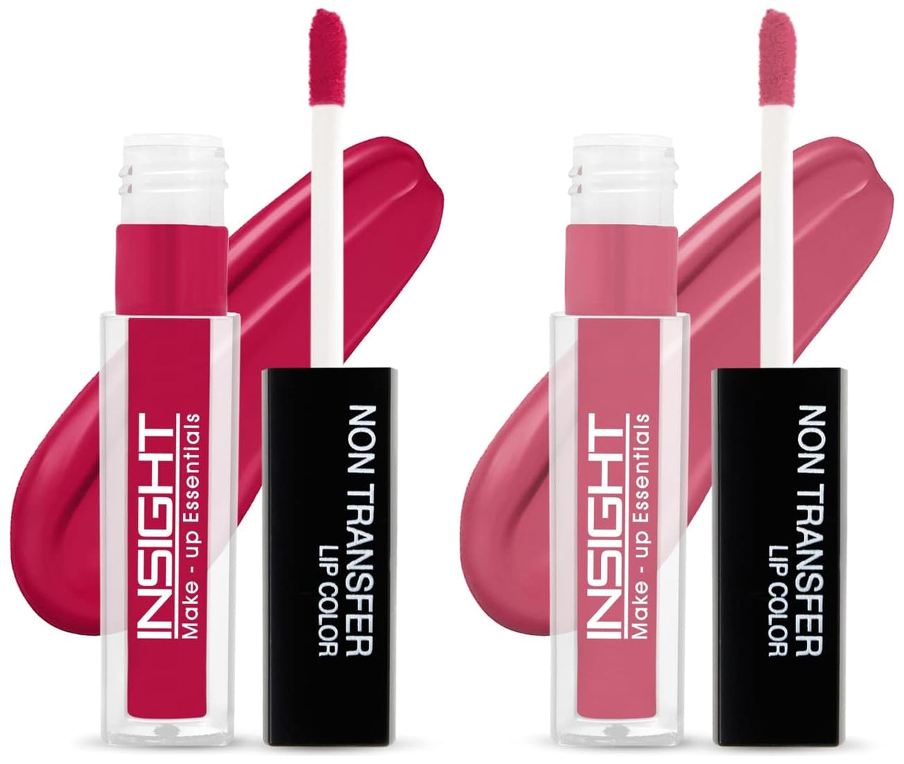 Insight Non Transfer Lip Color, 4ml (04 Ferocious Pink) & Insight Non Transfer Lip Color, 4ml (07 Satin Rose)