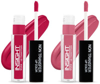 Insight Non Transfer Lip Color, 4ml (04 Ferocious Pink) & Insight Non Transfer Lip Color, 4ml (07 Satin Rose)