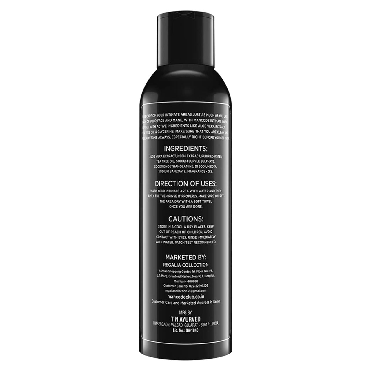 Mancode Intimate Wash For Men - Pack of 2 x 100ml with Tea Tree Essential Oil Ayurvedic & Natural Personal Intimate Hygiene Prevents Itching Irritation & Dryness Caused By Sweating Ball Wash for Men.