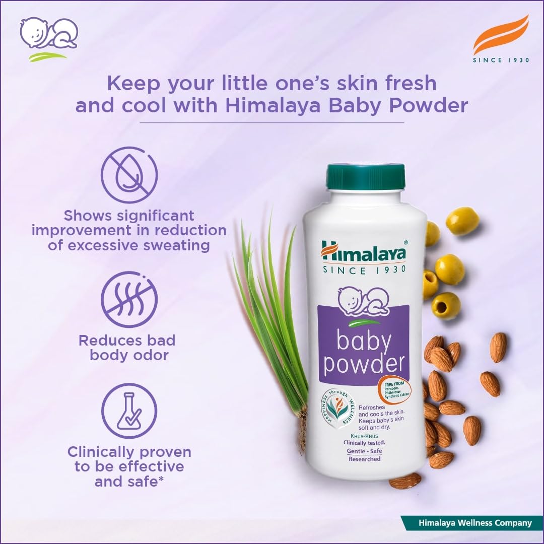 Himalaya Baby Powder 400g (Pack of 2) | Refreshes and keeps baby's  skin smooth and dry