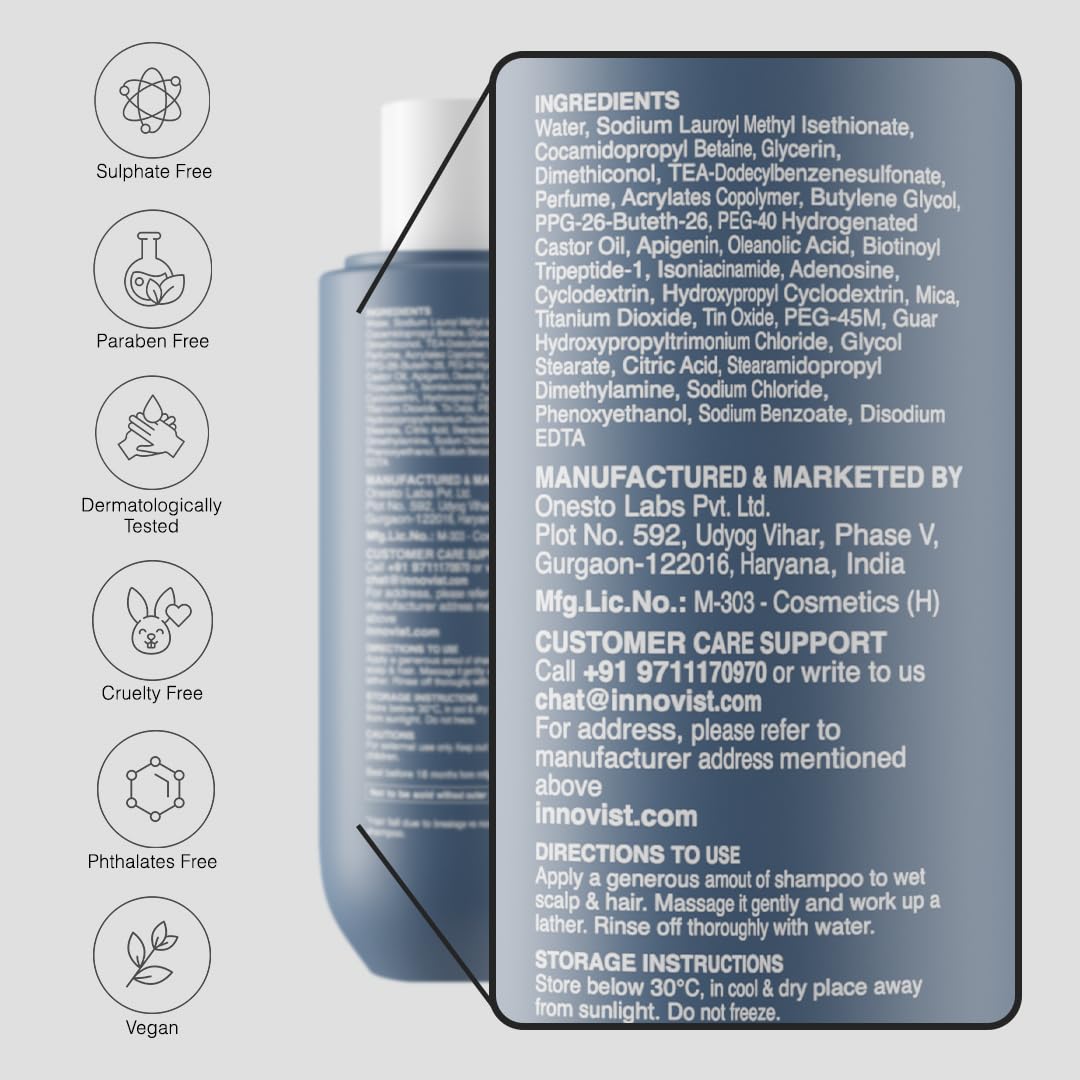 Bare Anatomy Anti Hair Fall Shampoo|5x Hair Fall Control & Growth 250ml | Advanced Hair Growth Serum | 3% Redensyl + 4% Anagain + 3% Baicapil + 1% Capilia Longa | Hair fall control serum | 30mL
