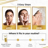 Streax Skin Bright & Shine Face wash cleanser, 100 ml| 4% Vitamin C & Glycolic Serum Complex| Face wash for man & woman| Vitamin C face wash|SLES & Paraben Free| All skin types
