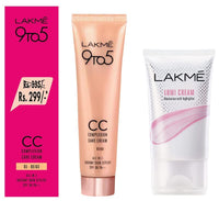 Lakmé Lumi Cream, Moisturizer with Highlighter, Enriched with Niacinamide for All Skin Type, 30g & 9 To 5 Complexion Care Face CC Cream, Beige, SPF 30, Conceals Dark Spots & Blemishes, 30g