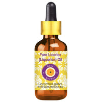 Deve Herbes Pure Liquorice (Licorice) Oil (Glycyrrhiza glabra) with Glass Dropper Natural Therapeutic Grade 50ml