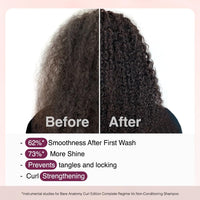 Bare Anatomy Curl Defining Shampoo + Curl Intensifying Leave In Conditioner Cream | Curl Retention & 2X Frizz Protection For 48 Hours | Sulphate & Paraben Free | Women & Men | 250 ml + 140ml