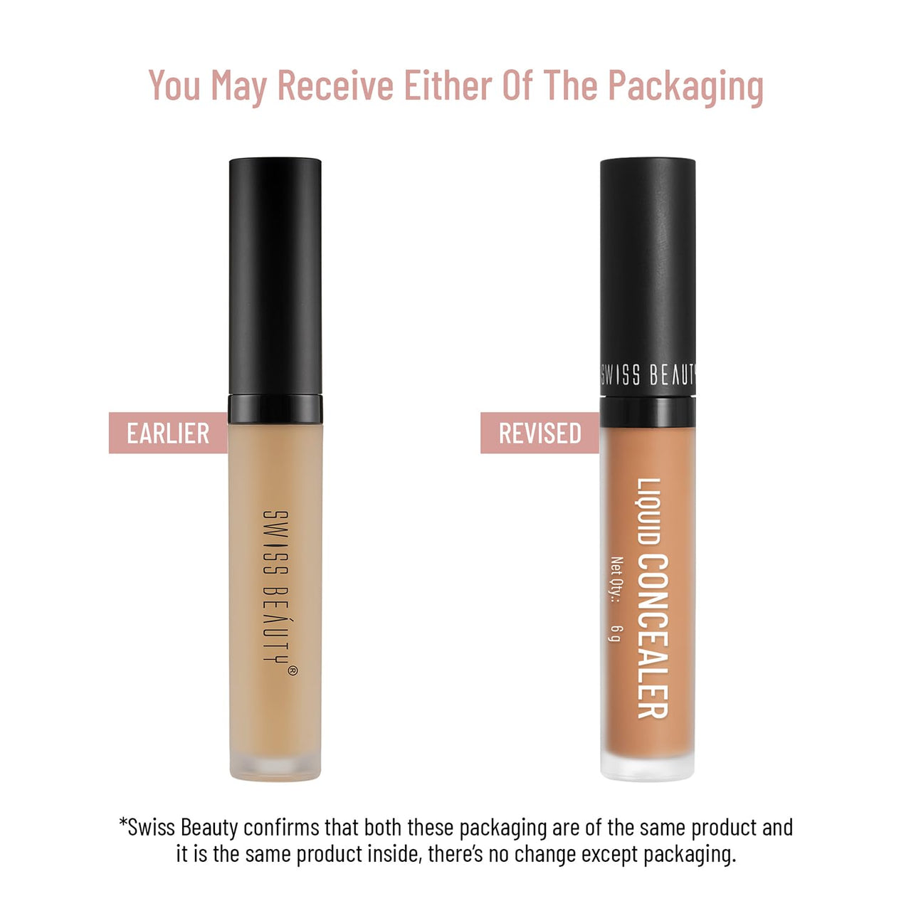 Swiss Beauty Liquid Light Weight Concealer With Full Coverage |Easily Blendable Concealer For Face Makeup With Matte Finish | Shade- Clair Moyen, 6g