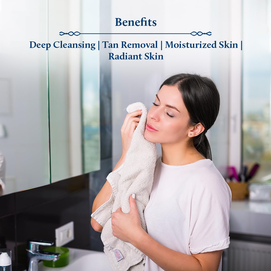 Blue Nectar Ayurvedic Tan Removal Face Wash for Glowing Skin Honey Aloe Vera Detan Face Wash for Dry Skin Oily Skin and Combination Skin 8 Herbs
