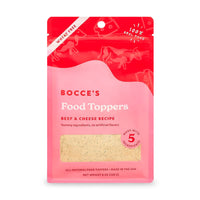 Bocce's  Bakery Beef & Cheese Dog Food Toppers  All-Natural, Wheat-Free Dog Food Topper Made with Real Ingredients, Baked in The USA, 8 oz