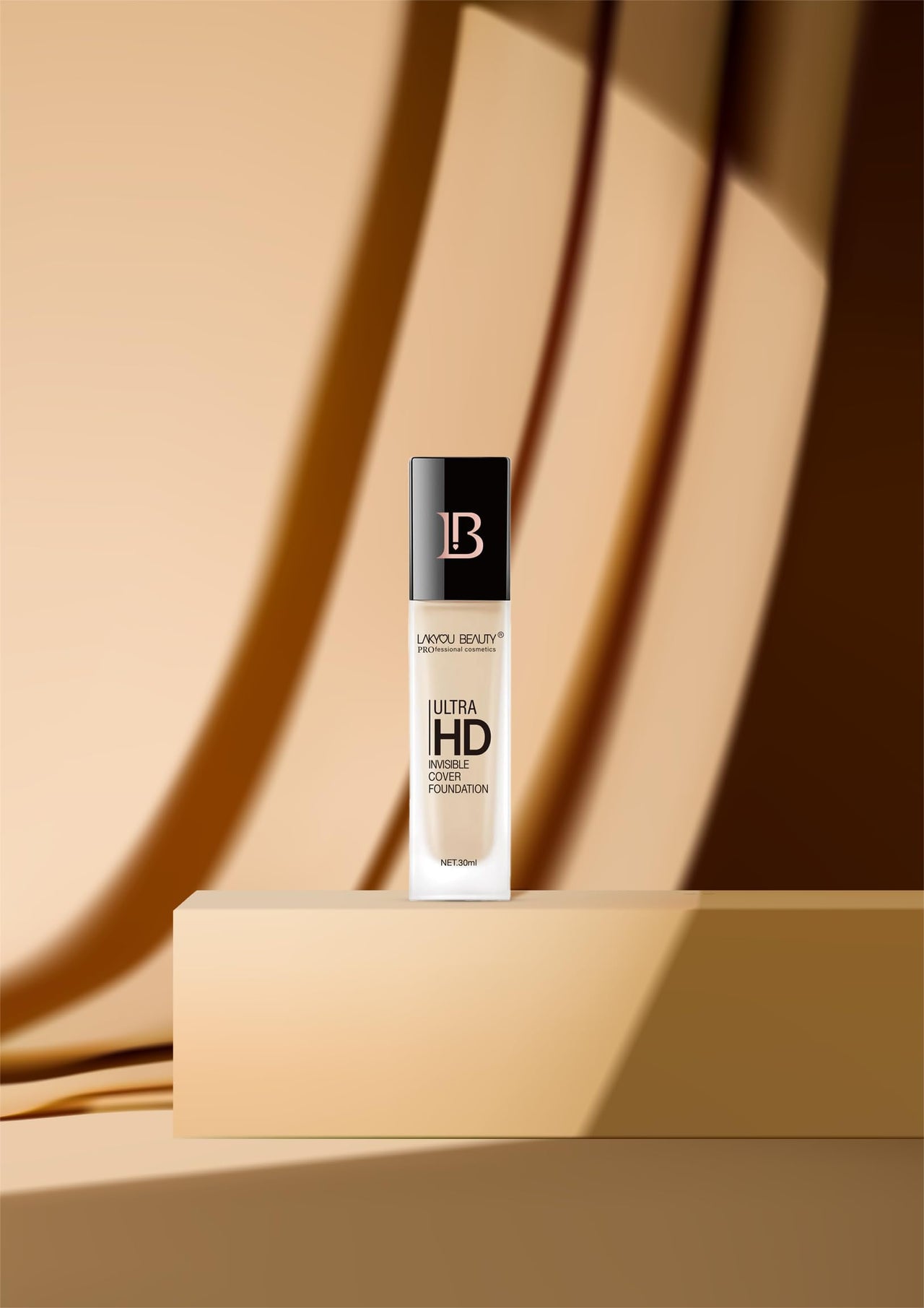 Lakyou Beauty Ultra HD Invisible Cover Foundation | Seamless Blend | High Definition Finish | Lightweight & Long-Lasting | Shade-01(White Ivory) | 30ml