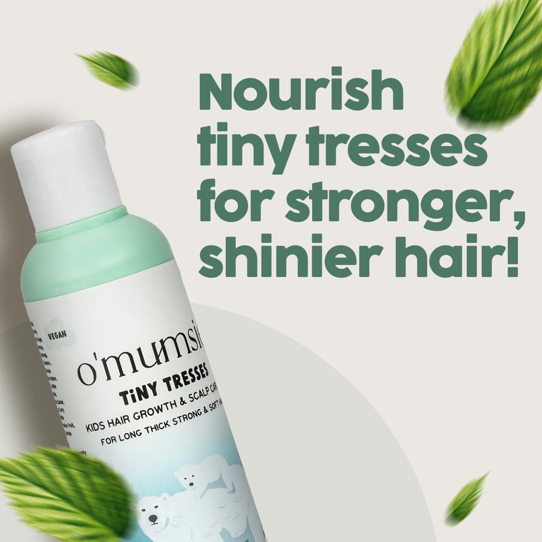 o'mumsie Baby & Kids Hair Oil | Organic Formulation For Growth & Scalp Care | With Rosemary, Amla, Walnut, Bhringraj | 100 ml