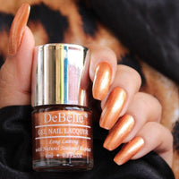 DeBelle Gel Nail Polish Rustique Copper (Rose Gold Copper), 8 ml - Enriched with natural Seaweed Extract, cruelty Free, Toxic Free Glossy Finish