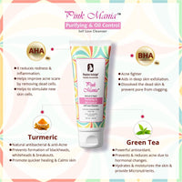 Passion Indulge Pink Mania Face Cleanser & Face Mudd | Purifying & Oil Controlling with AHA BHA, Turmeric & Green Tea