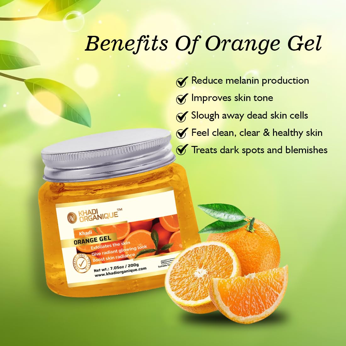 Khadi Organique Aloe Vera Gel - Variations (Orange)
