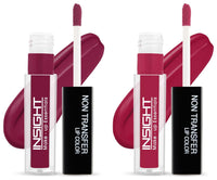 INSIGHT Non Transfer Matte Lip Color, 4Ml (14 Sugar Plum) & Lip Color, 4Ml (19 Dive)