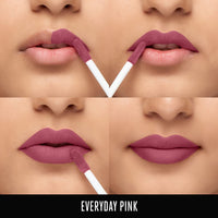 Lakmé Lip Color Liquid Everyday Pink (Matte) & Eyeconic Insta Cool Kajal, Black, Cooling Kohl Liner, Glossy Finish 0.35 G, Multicolor
