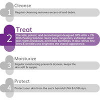 The Derma Co 30% AHA + 2% BHA Peeling Solution - 30ml | Repairing & Exfoliating | Makes Skin Glow | Cleanses Pores