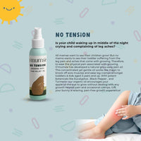 o'mumsie No Tension Baby Pain Relief Massage Oil For 0-7 Years Old | Baby Massage Oil with Mint Crystals, Turmeric Root Extract and Black Pepper For Leg & Body Pains - 50 ml