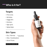 Minimalist Anti-Aging Night Serum with 0.3% Retinol & Q10 | Suitable for All Skin Types | Fine Lines & Wrinkles Reduction Serum for Beginners | Water-Free Formula for Stability & Nourishment | Fragrance-Free & Non-Comedogenic | For Women & Men | 30 ml