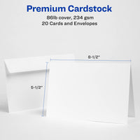 Avery Printable Greeting Cards, Half-Fold, 5.5