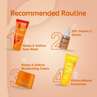 Rivona Naturals Honey & Saffron, brightening facewash with Niacinamide, Kojic Acid l Daily Gentle Face Cleanser For All Skin Types 100gm