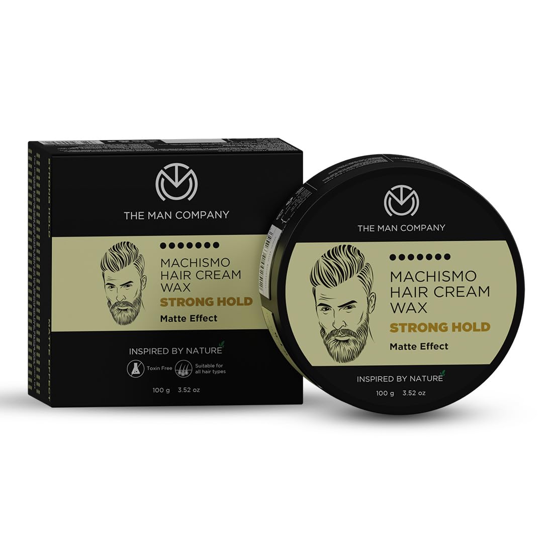 The Man Company Machismo Stronghold Hair Wax for Men | Stylish Matte Finish with Volume | Non Sticky - 100gm