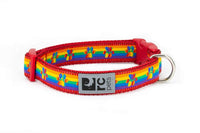 RC Pets 3/4 Inch Adjustable Dog Clip Collar, Small, Rainbow Paws S (Neck: 9