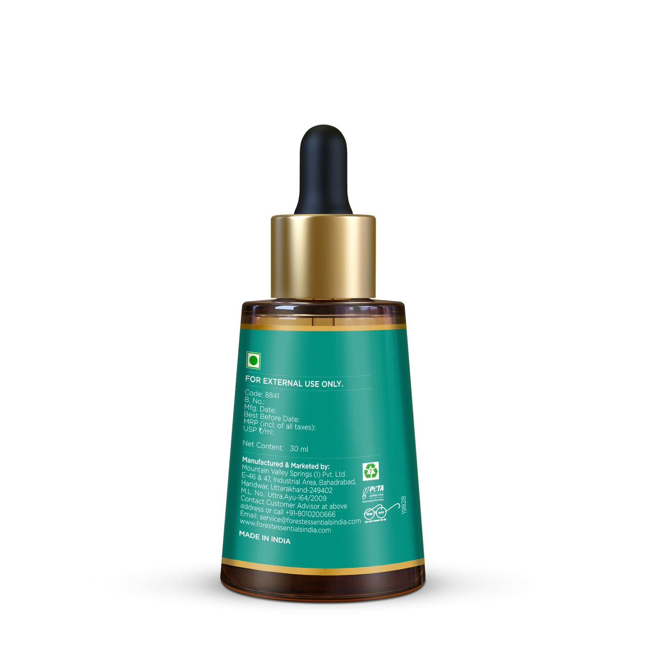 Forest Essentials Soundarya Anti Ageing Serum with 24K Gold | Ayurvedic Face Serum for Firming & Toning the Skin | With Gold Bhasma & Herbal Extracts