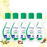 Softsens Baby - Natural Hair Oil | Enriched With Natural Oils of argan | Free from parabens, sulfates and harmful chemicals (Pack of 5)