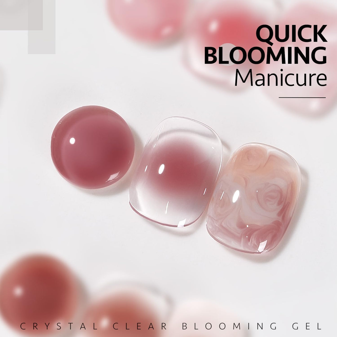 Bolt Bee Blooming Gel 15ml Clear Uv Led Blossom Gel Polish for Spreading Effect Marble Natural Stone Watercolor Floral Print Soak off Diy Nail Art Design Manicure Gift for Women