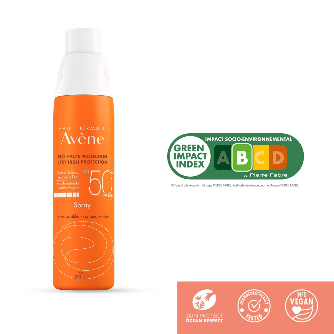 Avene Very High Protection SPF 50+ Spray Red 200 ml (pack of 2) - Total 400ml