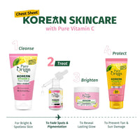 Pure Origin 20x Korean Vitamin C Brightening Face Serum | Reduces Dark Spots, Dullness & Uneven Skin Tone | Serum For Glowing Skin | For All Skin Types | 10ml