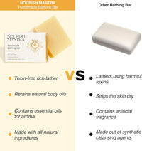 Nourish Mantra turmeric & citrus handmade bathing soap/made with natural & organic ingredients/for men & women/suits all skin types (125 gm)