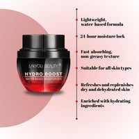 Lakyou Beauty Hydro Boost Water Based Moisturizer | 24hrs Moisture | Instantly Absorbs | 50ml