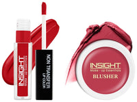 Insight Cosmetics Insight Non Transfer Lip Color Matte Texture12Hrs WaterproofTrue ColorSmudge Proof Paraben Free 100% Veg, 4ml(LG40-02) Crème Blusher, Face Makeup, Raspberry Gelato, 3.5 gm(B-02=02)