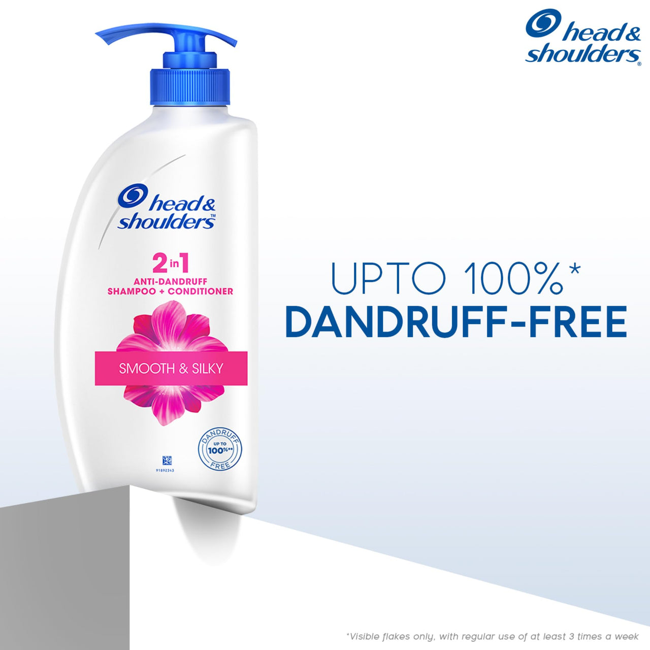 Head & Shoulders 2-in-1 Smooth and Silky Anti Dandruff Shampoo + Conditioner for Women & Men, With Almond Milk (650 ml)