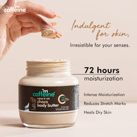 mCaffeine Body Butter for Dry Skin for both Women and Men | Shea Butter Moisturizer with Cocoa Butter & Caffeine | Body Cream for 72Hrs Moisturization | Non-Sticky for All Skin Types (100gm)