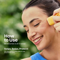 Put Simply Ray Away Korean BroadSpectrum Sunscreen stick SPF 50 PA++++ | Dry, Oily & Sensitive Skin | Cica & Ceramides | Zero White-Cast, Lightweight, Invisible Finish | Unisex | 17g