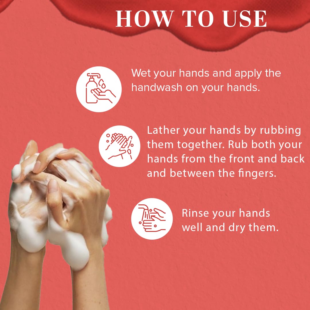 Khadi Natural Handwash| Rose fragrance| Keeps skin hydrated| Maintains natural pH balance| Rebalances dry and sensitive skin| Pack of 2 (300 ml)