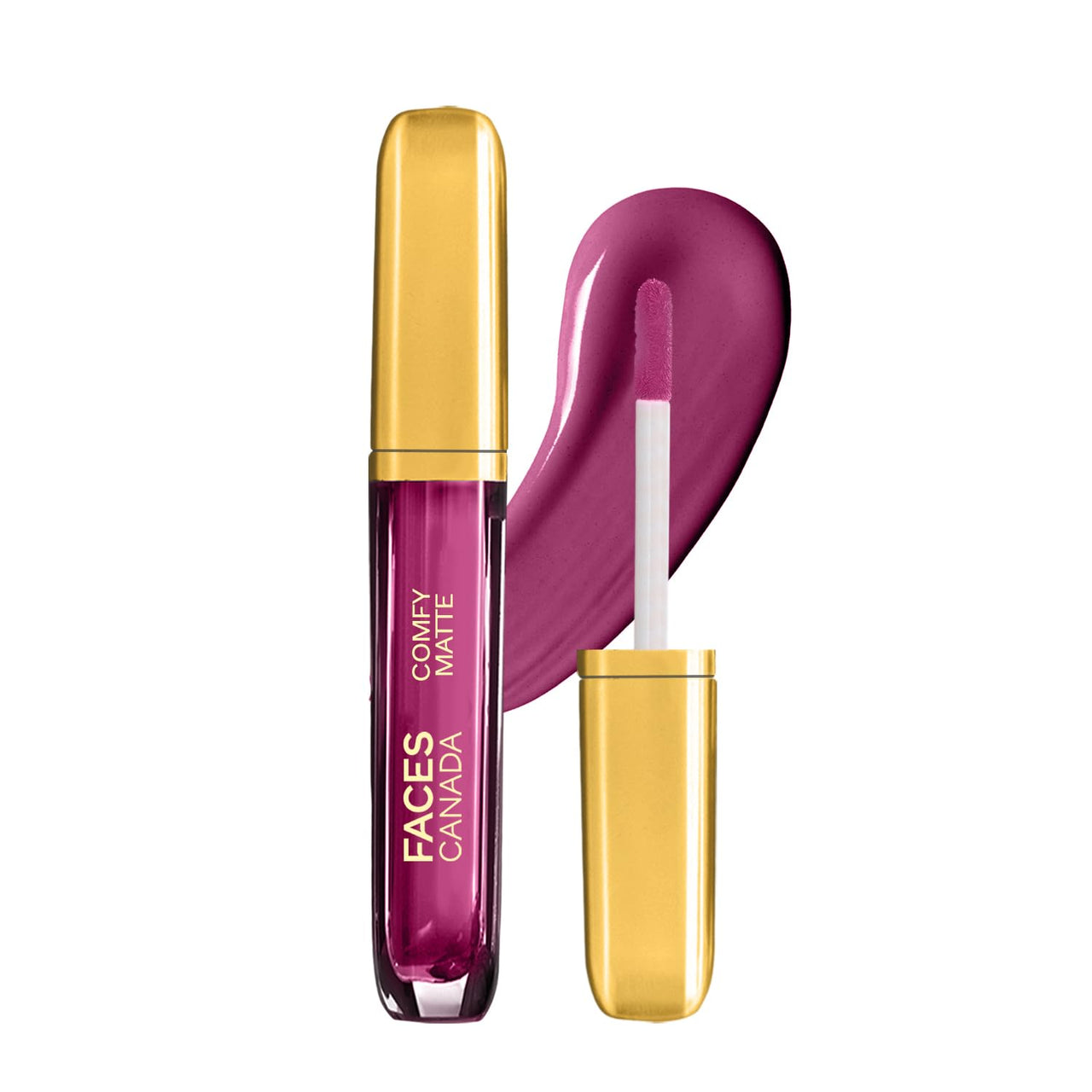 FACES CANADA Comfy Matte Liquid Lipstick - End Of Story 03 (Plum), 3 ml | Comfortable 10HR Longstay | Intense Matte Color | Almond Oil & Vitamin E Infused | Super Smooth | No Dryness | No Alcohol
