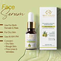 Vamp Beauty Hydrating Face Serum | with 5% Vitamin C, 2% Hyaluronic Acid & Squalane | Lightweight & Fast Absorbing | Anti-Wrinkle Moisturizer for Dry, Rough Skin | 15ml
