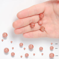 60pcs 6mm Natural Stone Beads Sunstone Chalcedony Beads Energy Crystal Healing Power Gemstone for Jewelry Making, DIY Bracelet Necklace