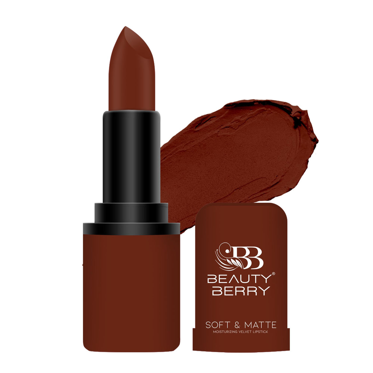 Beauty Berry Soft & Matte Moisturizing Velvet Lipstick For Women - Long-Lasting, Hydrating, High-Pigment Color. (Shade 06)