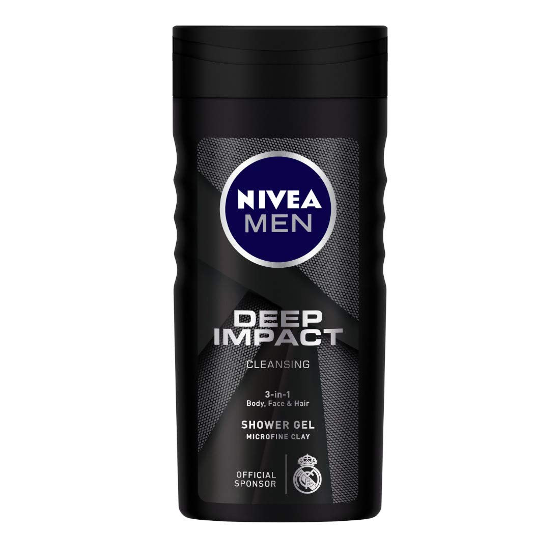 Nivea Men Shower Gel, Deep Impact Cleansing Body Wash, Men, 250ml & Men Face Wash, Deep Impact Intense Clean, 100g