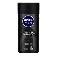 Nivea Men Shower Gel, Deep Impact Cleansing Body Wash, Men, 250ml & Men Face Wash, Deep Impact Intense Clean, 100g