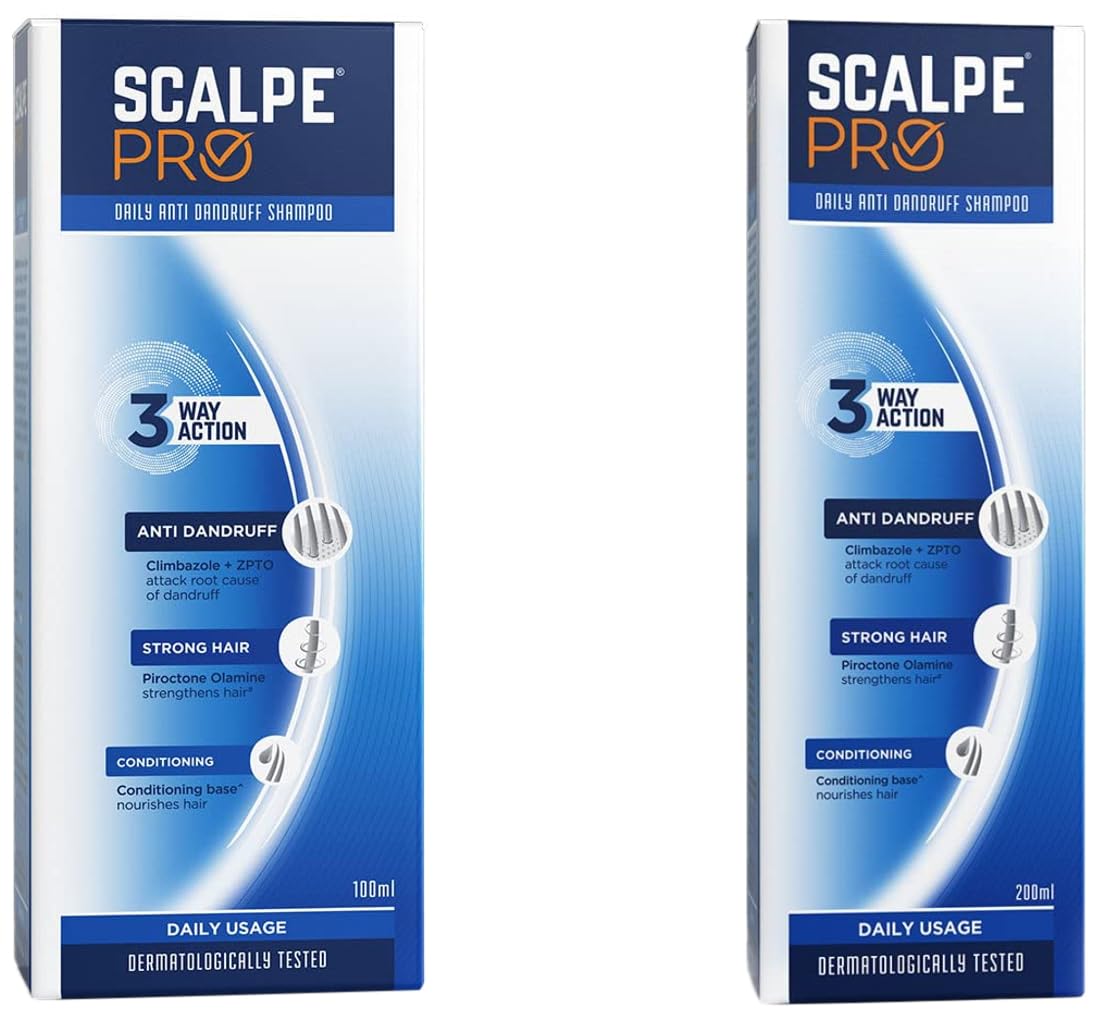 Scalpe Pro Anti dandruff Shampoo 200ml,Scalpe Pro Daily Anti-Dandruff Shampoo | Removes Dandruff From Source | Helps With Itching, Irritat